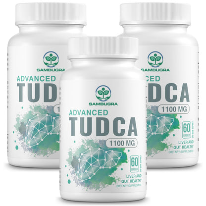 TUDCA Liver Supplements 1100mg, 3rd Party Tested Ultra Strength Bile Salt TUDCA Supplement, Liver Support for Liver Cleanse Detox and Repair, 60 Capsules Nirvana Guru