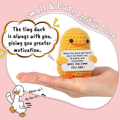 MBL Inspirational Birthday Gifts for Women - Back to School Students, Positive Emotional Uplifting Support Small Funny Cute Crochet Duck Potato Pickle for Colleges Her Him Men Friends Coworkers nirvanaguru