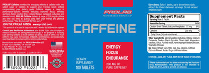 ProLab Caffeine Tablets 100 Count