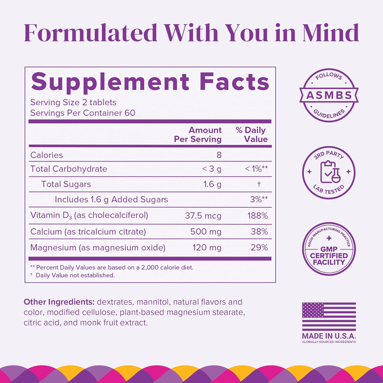Barimelts Calcium Citrate with Vitamin D3 & Magnesium, 120 Smooth-Dissolving Tablets (1-Month Supply), Bariatric Calcium Supplements for Women, Natural Berry Flavor Nirvana Guru