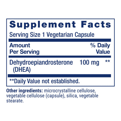 Life Extension DHEA 25 mg – For Hormone Balance, Immune Support, Sexual Health and Anti-Aging - Supports Memory & Mood - Non-GMO, Gluten-Free, Vegetarian - 100 Dissolve-In-Mouth Tablets - Nirvana Guru