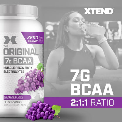 Original BCAA Powder Airheads Candy Flavor, 7g BCAA and 2.5g L-Glutamine, Sugar Free Post Workout Muscle Recovery Drink with Amino Acids for Men & Women, 30 Servings Nirvana Guru