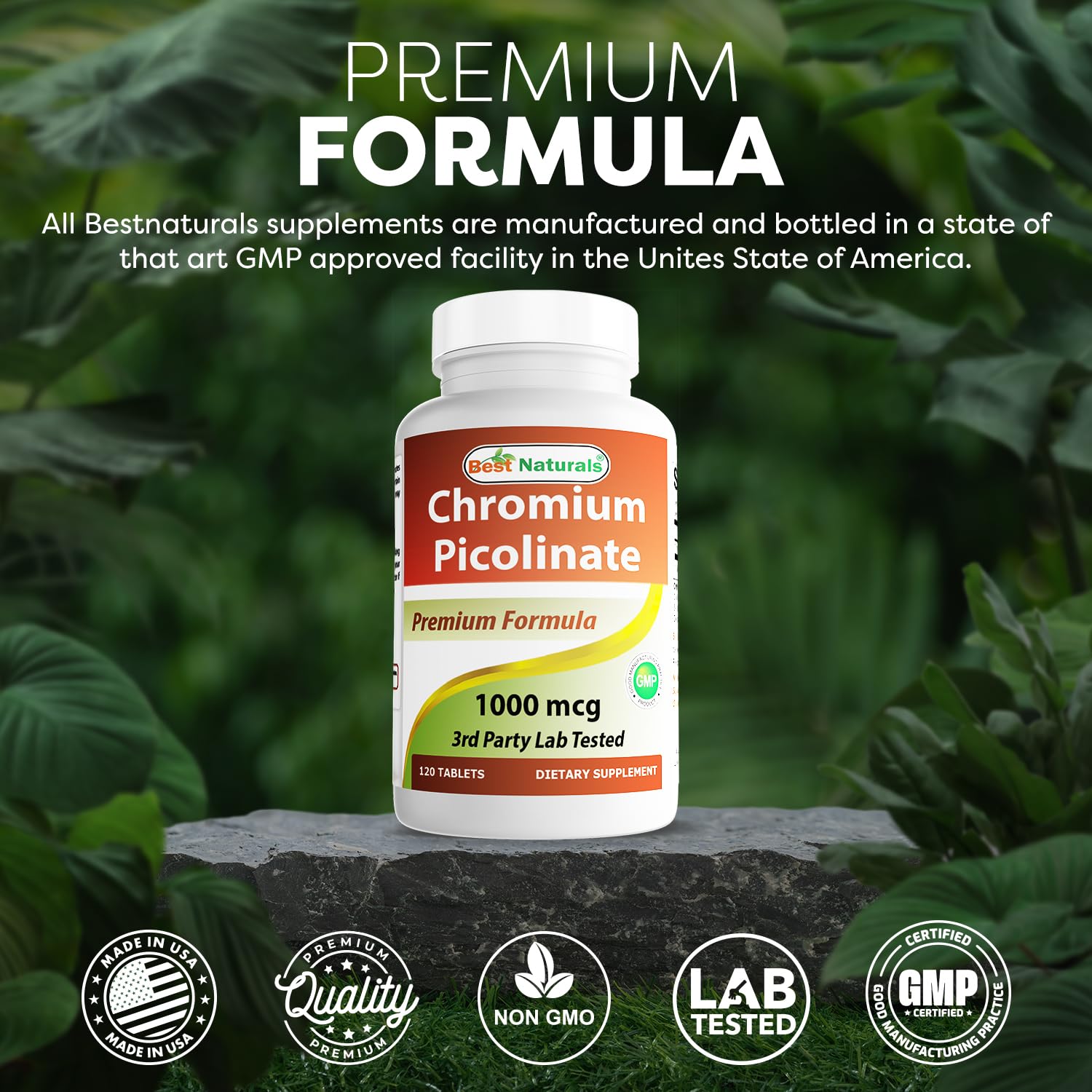 Best Naturals Chromium Picolinate 1000 mcg 120 Tablets Nirvana Guru