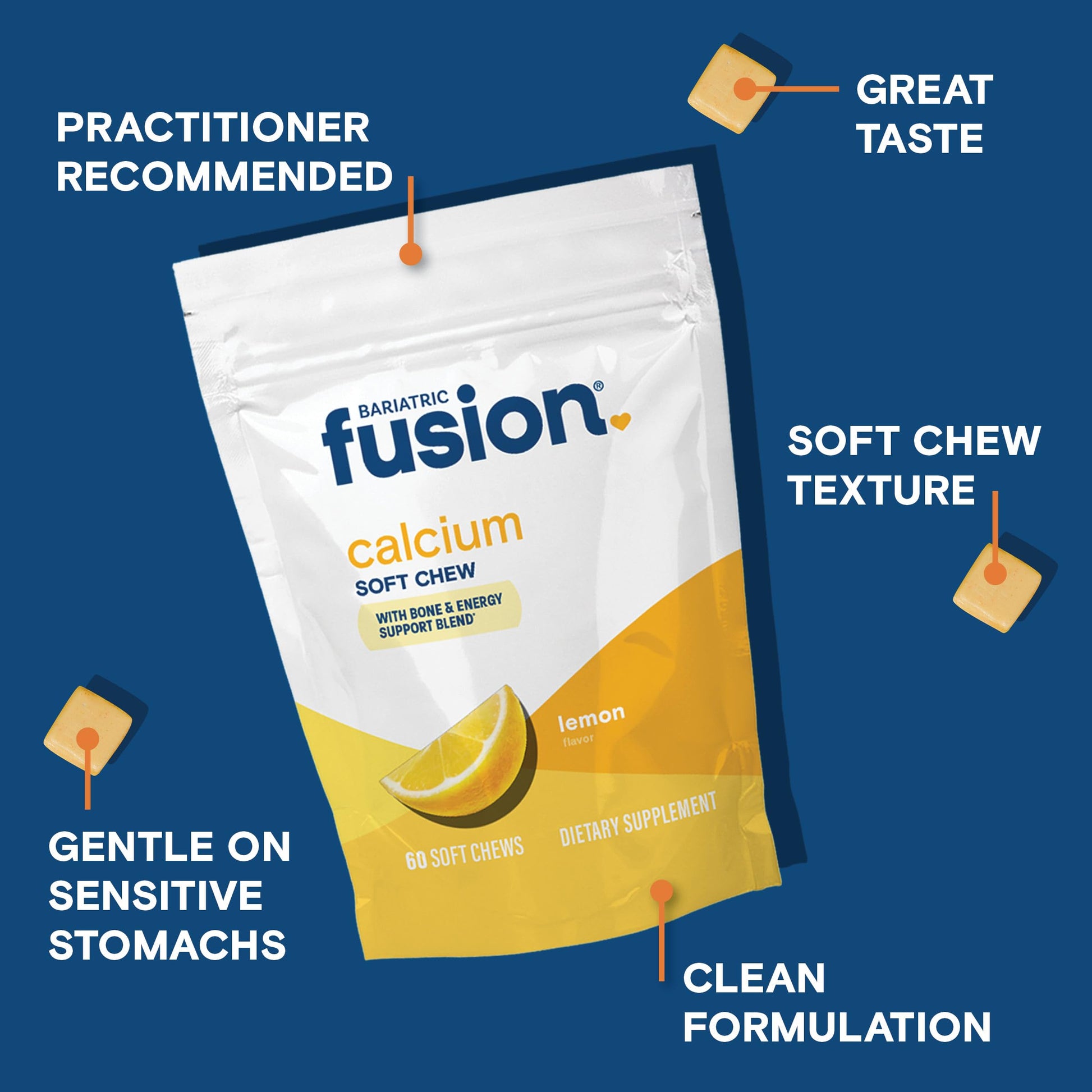 Bariatric Fusion Bariatric Calcium Chews | Calcium Citrate with Vitamin D3 Calcium Supplement Bariatric Vitamin | Sugar Free Calcium Citrate Chewable | Calcium Citrate 500mg | Caramel | 60 Count Nirvana Guru