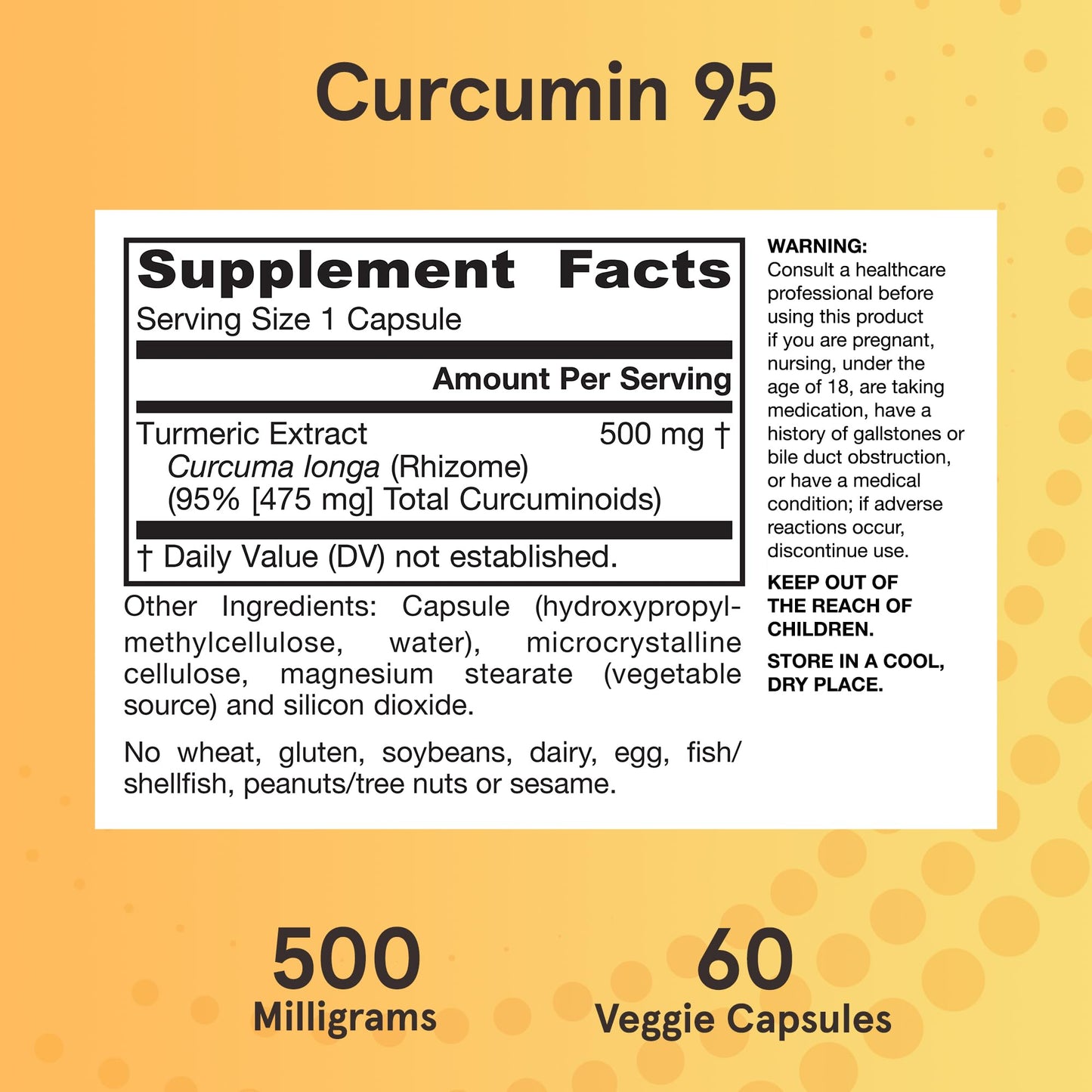 Jarrow Formulas Turmeric Curcumin Supplement - Curcumin 95, Turmeric Supplements, 500 mg for Antioxidant & Joint Support, 120 Capsules - Nirvana Guru