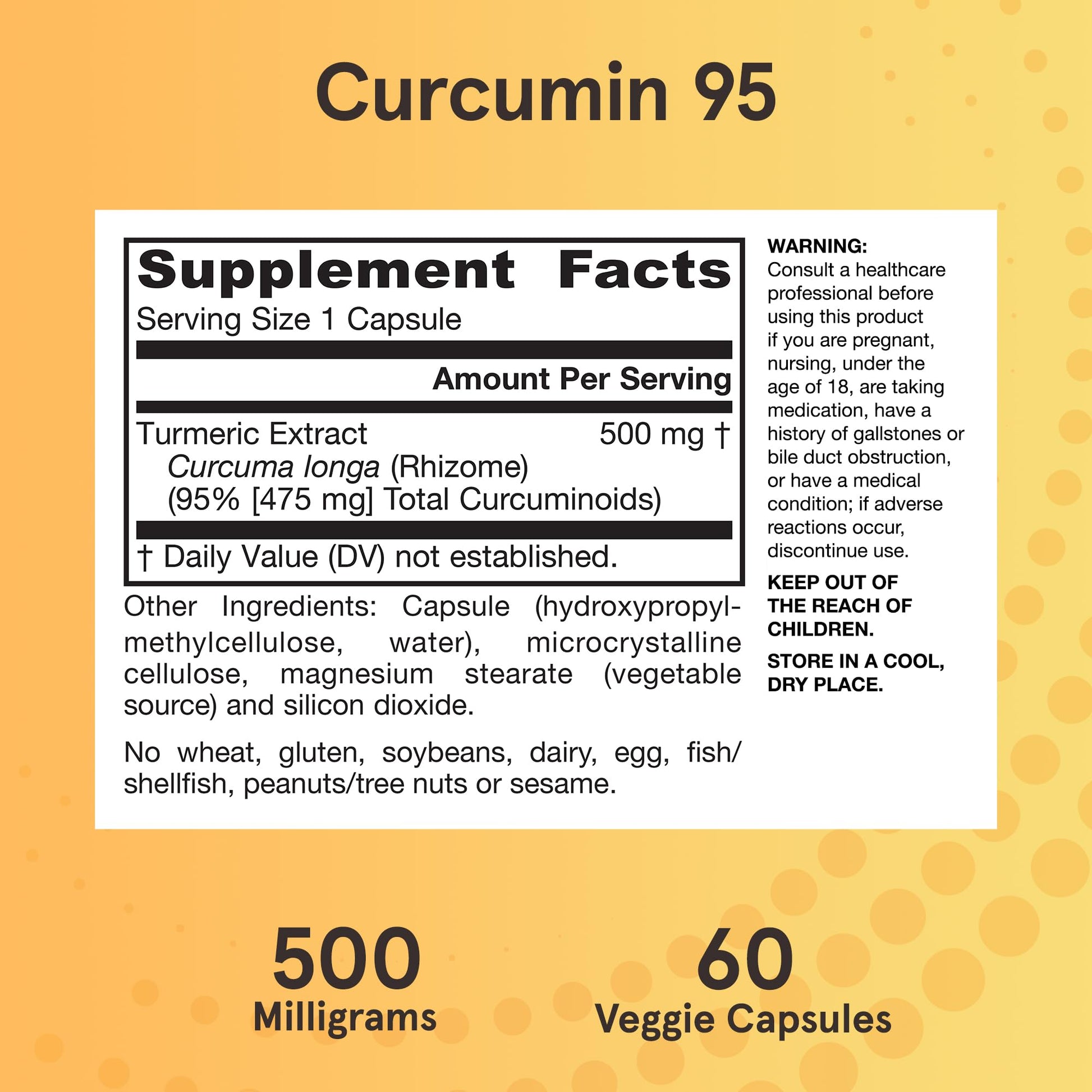 Jarrow Formulas Turmeric Curcumin Supplement - Curcumin 95, Turmeric Supplements, 500 mg for Antioxidant & Joint Support, 120 Capsules - Nirvana Guru