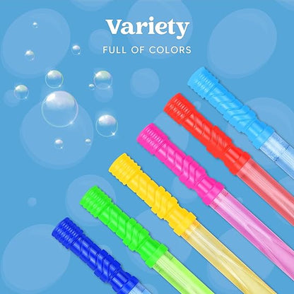 JOYIN 14.6’’ Big Bubble Wands for Kids, 6 PCS Bubble Wand with Refill Solution for Summer Toy Party Favor, Outdoors Toy Activity, Easter Basket Stuffers, Birthday Gift nirvanaguru