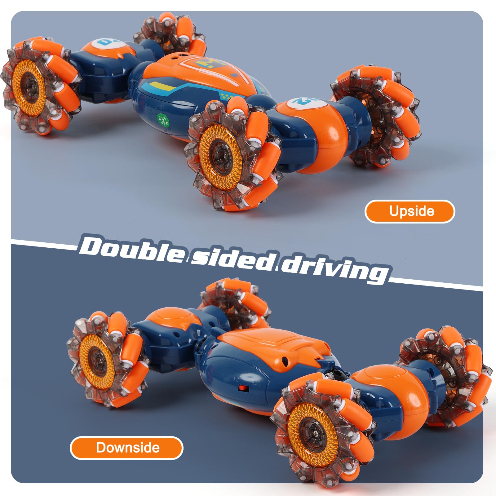 Gesture Sensing RC Stunt Car - Boys Toys Age 6-8-12, 4WD Hand Controlled Remote Control Twist Car with Light & Music, Cool Birthday Presents and Ideas Gifts for Kids Age 7 9 10 11 12 Years Old Nirvana Guru