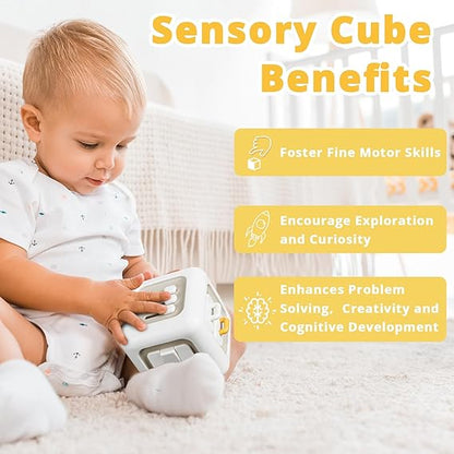Busy Cube Toys for 1 Year Old Boy, Montessori Toys for 1+ Year Old, Travel Sensory Toys for Toddlers 1-3, Learning Fine Motor Skills| 1st Birthday Gifts Boy 9 12 Months + nirvanaguru