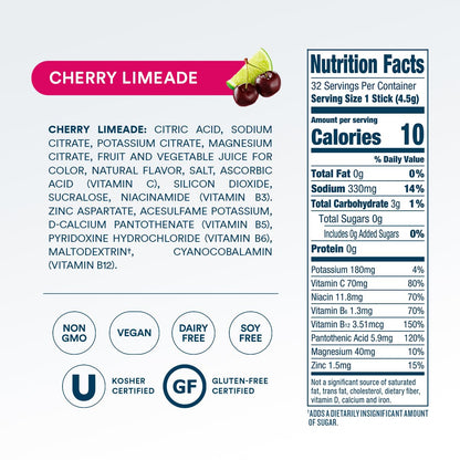 DripDrop Sugar Free Hydration Packets - Zero Classic Variety Pack - Single Serve Electrolytes Powder Drink Mix - Lemon Lime, Watermelon, Peach, Passion Fruit - Non-GMO, Gluten Free, Vegan - 32 Sticks
