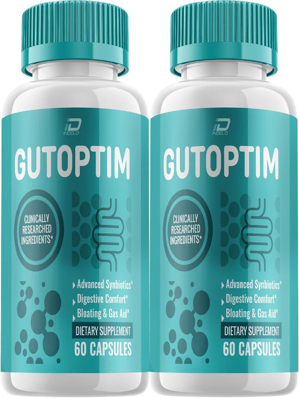 Gutoptim Advanced Probiotic Capsules, Gutoptim Probiotics Support for Digestive Health Pills, Gutoptim Reviews, Gut Supplement & Digestive Support (2 Pack - 120 Capsules) Nirvana Guru