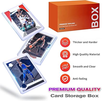 Arjiekwei 3"X4" Card Sleeves Top Loaders for Cards, Baseball Card Protectors Hard Plastic, Premium Toploaders for Cards, Card Holder for Sports Baseball Trading Football Game Cards (100 Top Loaders) nirvanaguru