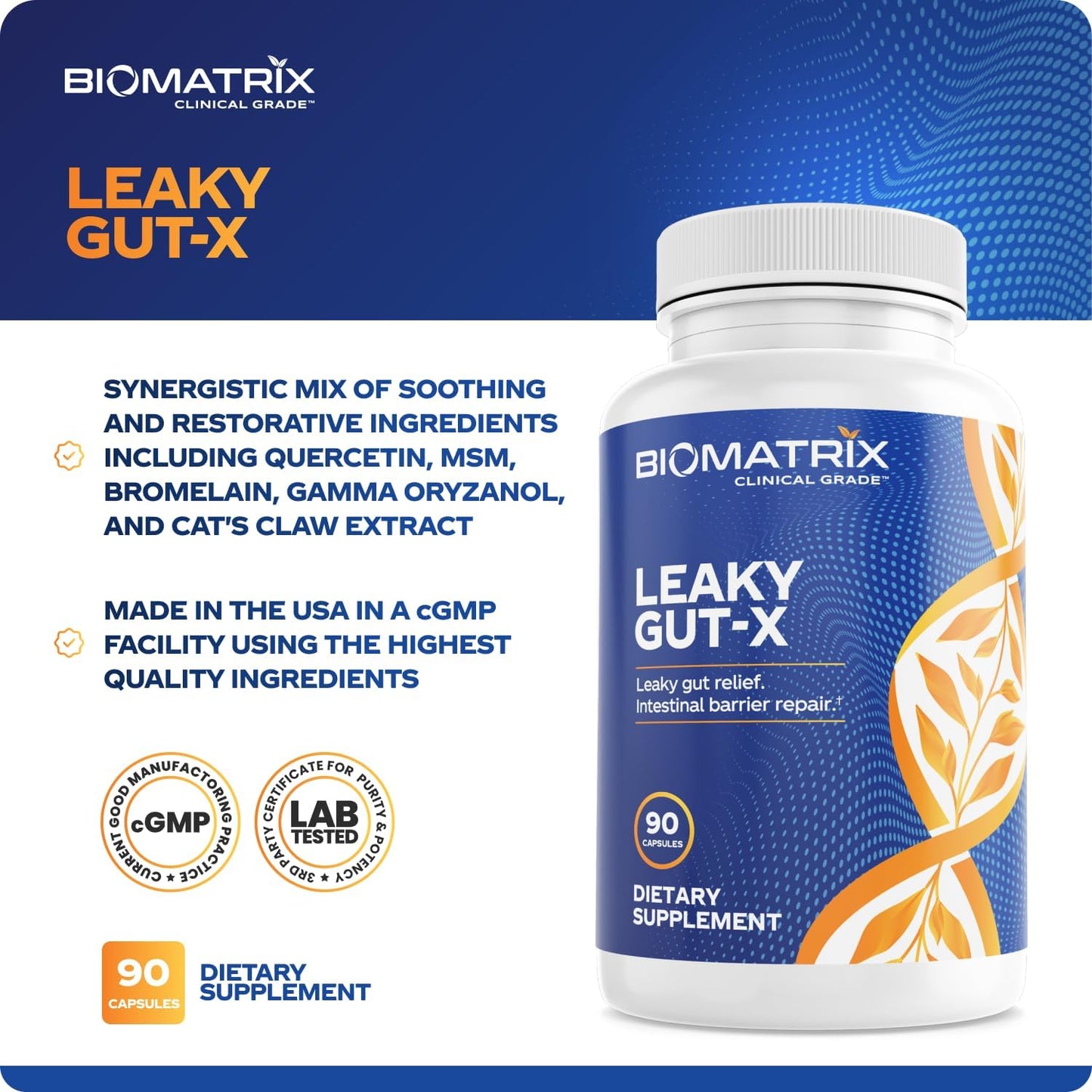 Intestinal Repair Supplement with Glutamine and Herbs for Leaky Gut, Prebiotic Support, Relief from Bloating, Gas, Constipation | SIBO | Veggie Caps | 60-Day Supply – Leaky Gut-X Nirvana Guru