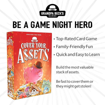 Grandpa Beck's Games Cover Your Assets Card Game | from The Creators of Skull King | Easy to Learn and Outrageously Fun for Kids, Teens, & Adults | 2-6 Players Ages 7+ nirvanaguru