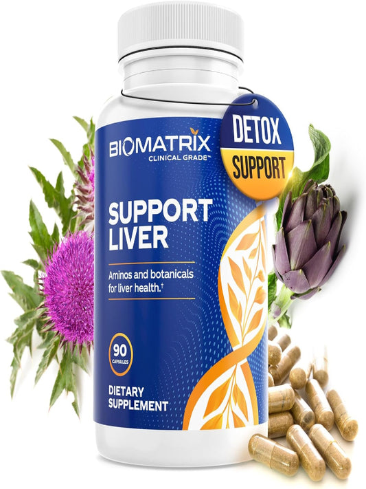 BioMatrix Liver Cleanse Detox & Repair, Artichoke Extract Liver Health Formula, Liver Supplement with Milk Thistle, Taurine, Methionine | 1+ Month Supply for Men and Women Nirvana Guru
