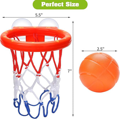 Bath Toys - Bathtub Basketball Hoop for Kids Toddlers - Bath Toys Shower Toys for Kids Ages 4-8,Suction Cup Basketball Hoop & 3 No Hole Balls Set for Boys Girls nirvanaguru