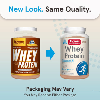 Jarrow Formulas Whey Protein With 18 g of Protein, 3.8 g of BCAAs, and Glutamine, Dietary Supplement for Muscle Function and Recovery Support, 32 oz Unflavored Powder, Approximately 38 Day Supply - Nirvana Guru