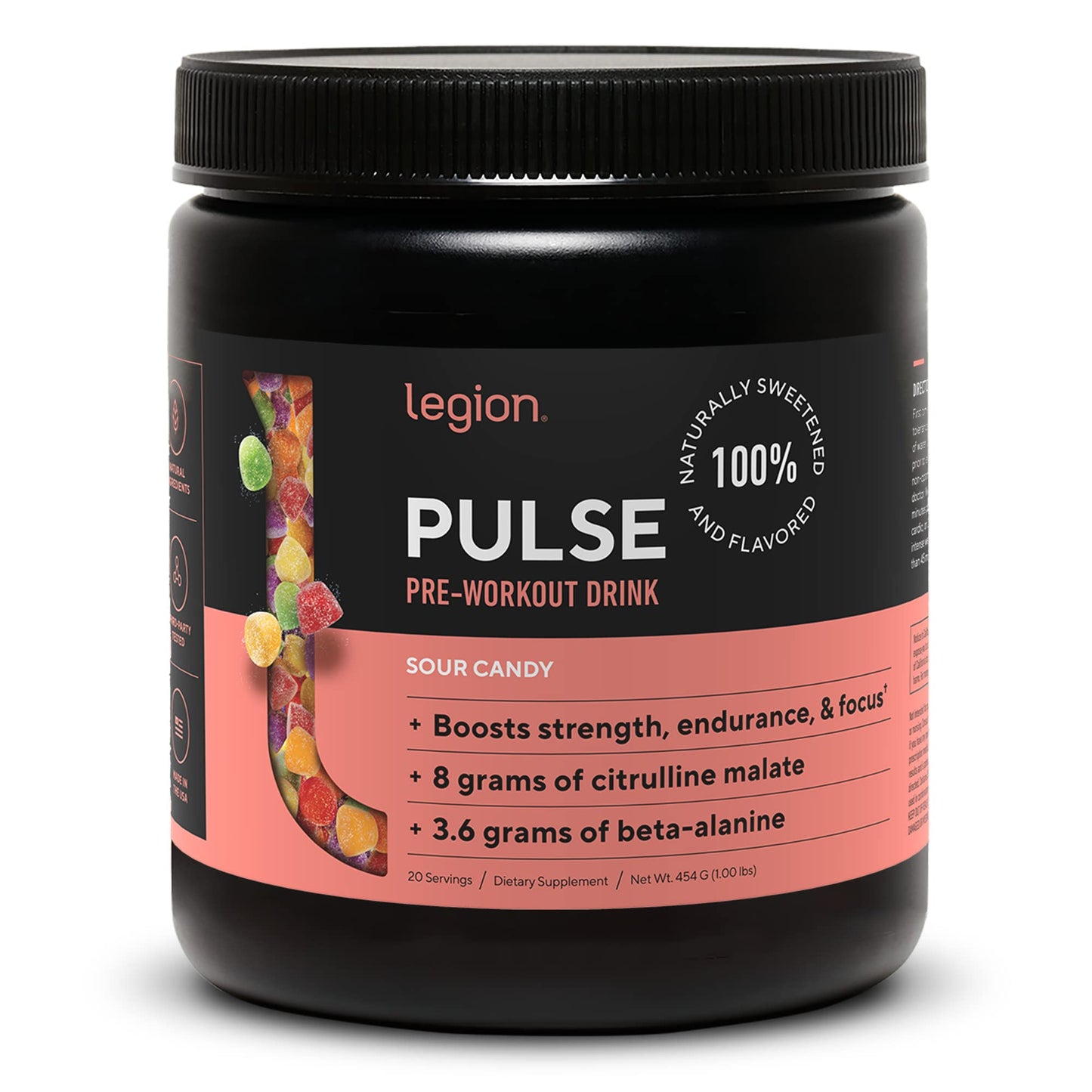 LEGION Pulse Pre Workout Supplement - All Natural Nitric Oxide Preworkout Drink to Boost Energy, Creatine Free, Naturally Sweetened, Beta Alanine, Citrulline, Alpha GPC (Fruit Punch) Nirvana Guru