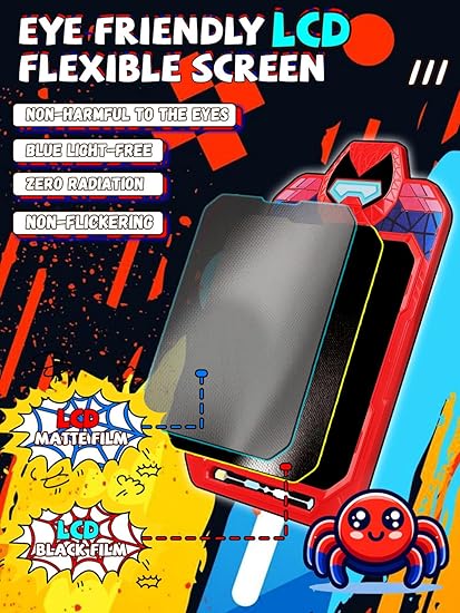 LCD Writing Tablet for Kids 10 Inch Spider Hero for Toddler 2 3 4 5 6 - Paint, Doodle Board, Drawing Pad - Travel Toys, Road Trip Car Activities, Birthday Christmas Gift Boys & Man nirvanaguru