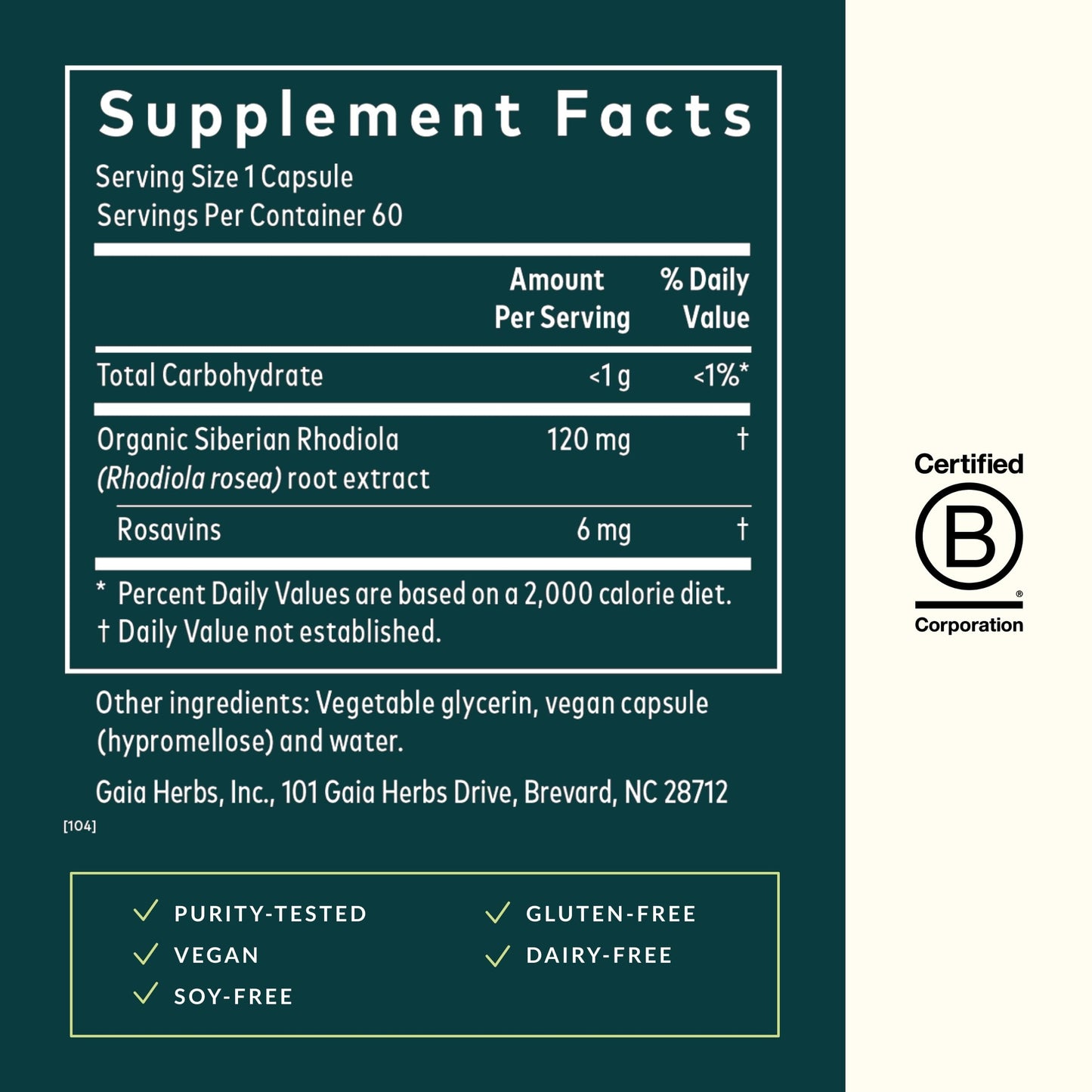 Gaia Herbs Rhodiola Rosea - Stress Support Supplement Traditionally for Supporting Healthy Stamina and Endurance - with Siberian Rhodiola Root Extract - 60 Vegan Liquid Phyto-Capsules (30-Day Supply) - Nirvana Guru