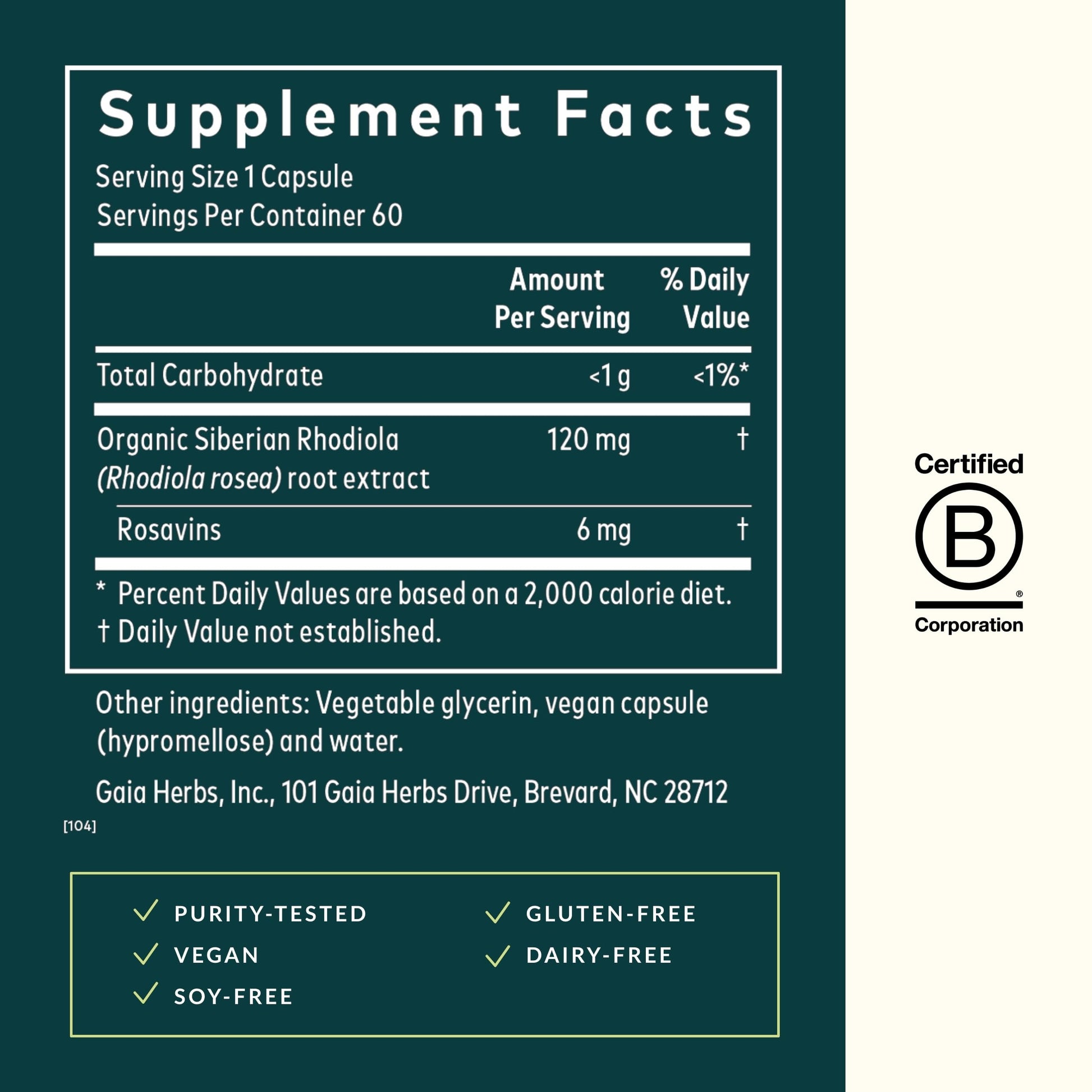Gaia Herbs Rhodiola Rosea - Stress Support Supplement Traditionally for Supporting Healthy Stamina and Endurance - with Siberian Rhodiola Root Extract - 60 Vegan Liquid Phyto-Capsules (30-Day Supply) - Nirvana Guru