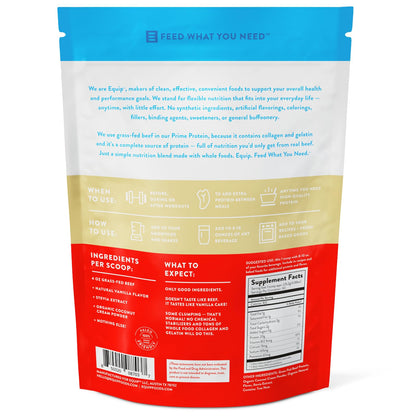 Equip Foods Prime Protein Powder | Clean, Grass Fed Beef Protein Isolate | Carnivore Protein Powder | Paleo, Keto Friendly | Gluten, Dairy Free | Helps Build & Repair Tissue | 30 Servings, Chocolate