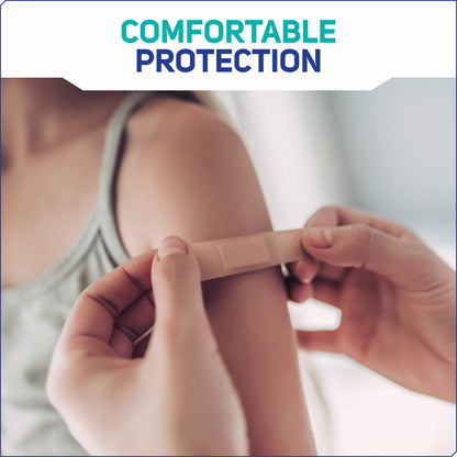 Care Science Fabric Adhesive Bandages, 200 ct Bulk Assorted Sizes | FSA HSA Eligible | Flexible + Breathable Protection for First Aid and Wound Care