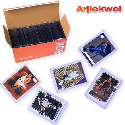 Arjiekwei 3"X4" Card Sleeves Top Loaders for Cards, Baseball Card Protectors Hard Plastic, Premium Toploaders for Cards, Card Holder for Sports Baseball Trading Football Game Cards (100 Top Loaders) nirvanaguru