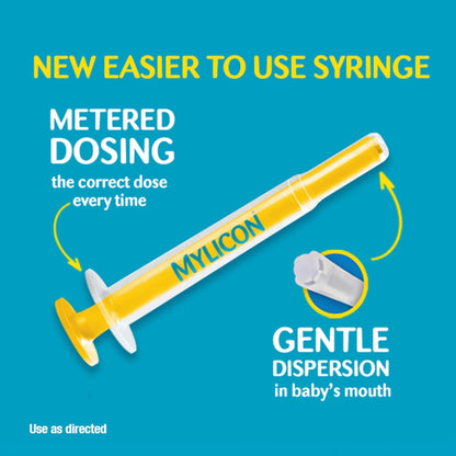 MYLICON Gas Relief Drops for Infants and Babies, Dye Free Formula, 1 Fluid Ounce (Updated Syringe) Nirvana Guru