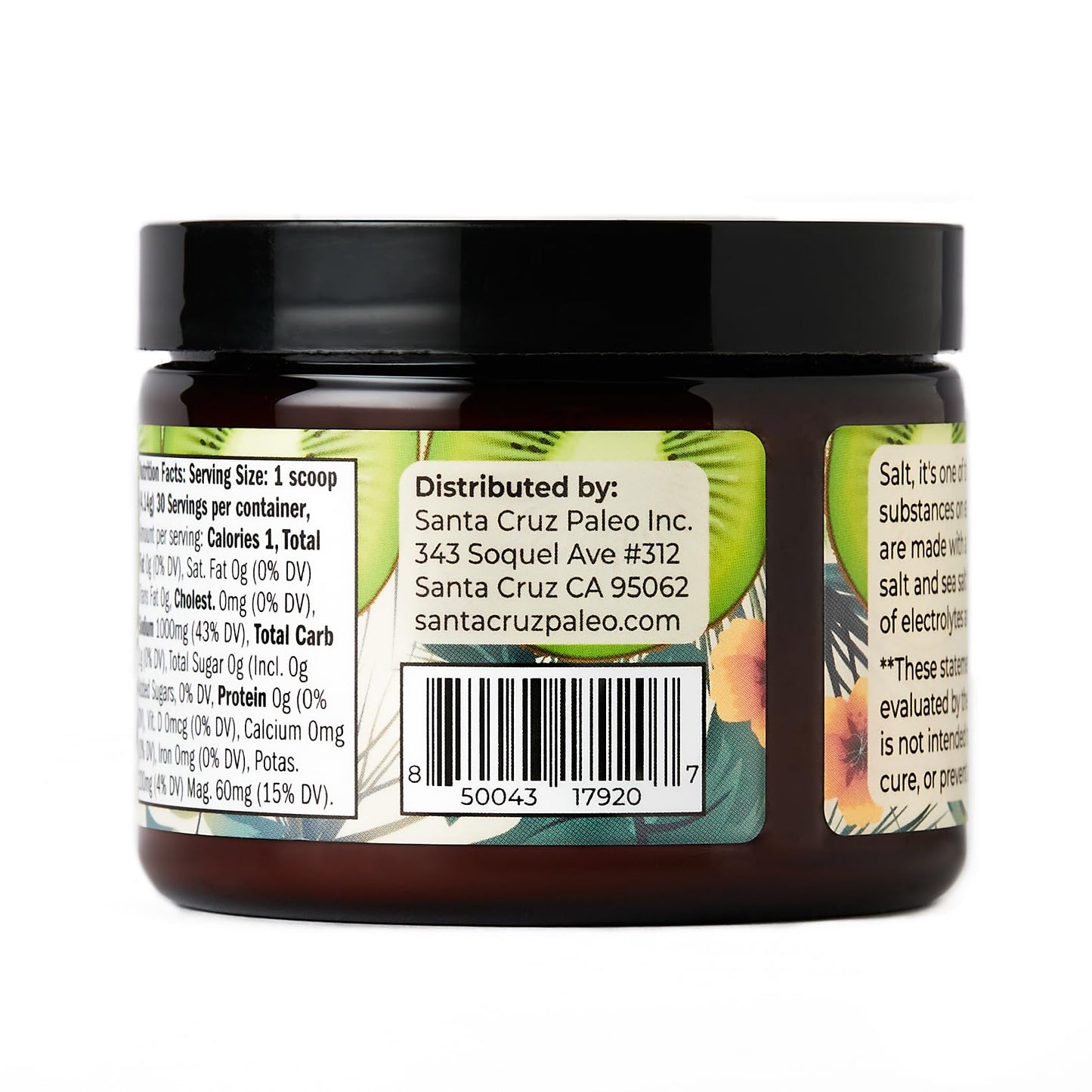 Santa Cruz Paleo Electrolyte Powder, Lemonade Flavor, Sugar Free Hydration Drink Mix with Himalayan Pink Salt, Sea Salt, Magnesium Glycinate, Potassium Chloride, Sweetened with Stevia, 30 Servings