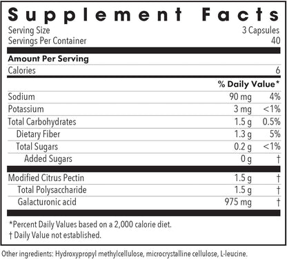 Allergy Research Group Modified Citrus Pectin - Dietary Supplement for Natural Detox and Cleanse, Citrus Pectin Powder Capsules with Reduced Molecular Weight - 120 Vegetarian Capsules Nirvana Guru