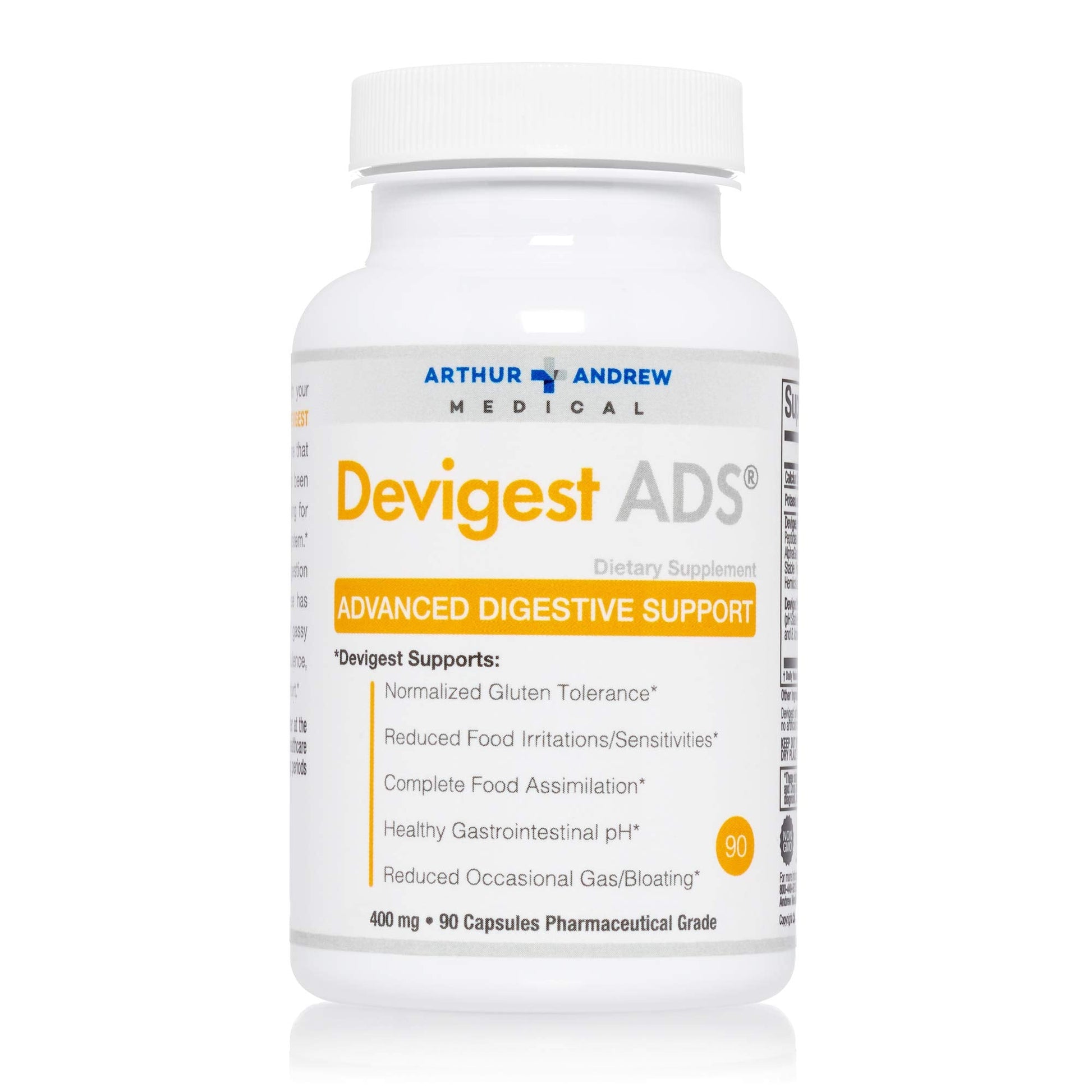 Arthur Andrew Medical - Devigest ADS, Advanced Digestive Support, Relief for Lactose Intolerance and Casein Sensitivities, Vegan, Non-GMO, 180 Capsules Nirvana Guru