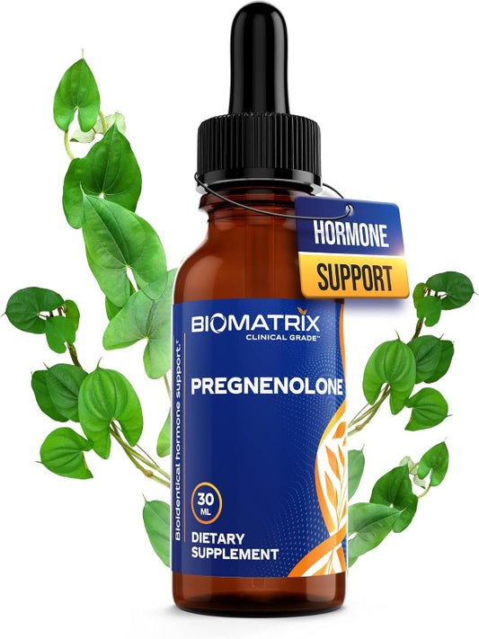 BioMatrix Pregnenolone Supplement, Sublingual Micronized Liquid for Memory, Mood, Brain Health | 3X Better Absorption Than Capsules (30 ml) - 30-60 Day Supply Nirvana Guru