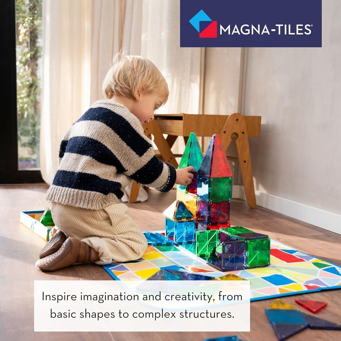MAGNA-TILES Classic 100-Piece Magnetic Construction Set, The ORIGINAL Magnetic Building Brand Nirvana Guru
