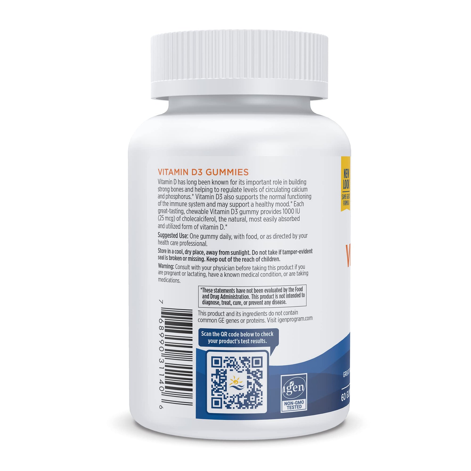 Nordic Naturals Vitamin D3 Gummies, Wild Berry - 120 Gummies - 1000 IU Vitamin D3, 1.4 mg Iron - Great Taste - Healthy Bones, Mood & Immune System Function - Non-GMO - 120 Servings - Nirvana Guru
