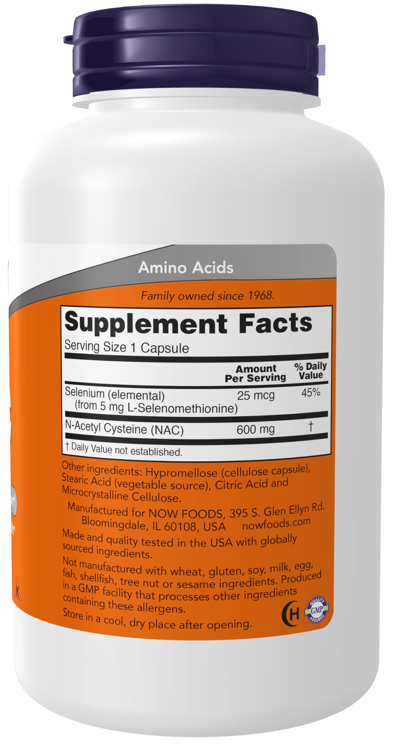 NOW Supplements, NAC (N-Acetyl Cysteine) 600 mg with Selenium, 250 Veg Capsules - Nirvana Guru