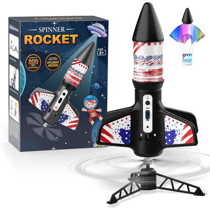 Rocket Launcher for Kids, Self Launching Motorized Air Rocket Toy, Outdoor Toys for Ages 8-12, Model Rockets with Parachute Safely Land, Spaceship Launch up to 200 ft Birthday Gifts for Boys Nirvana Guru