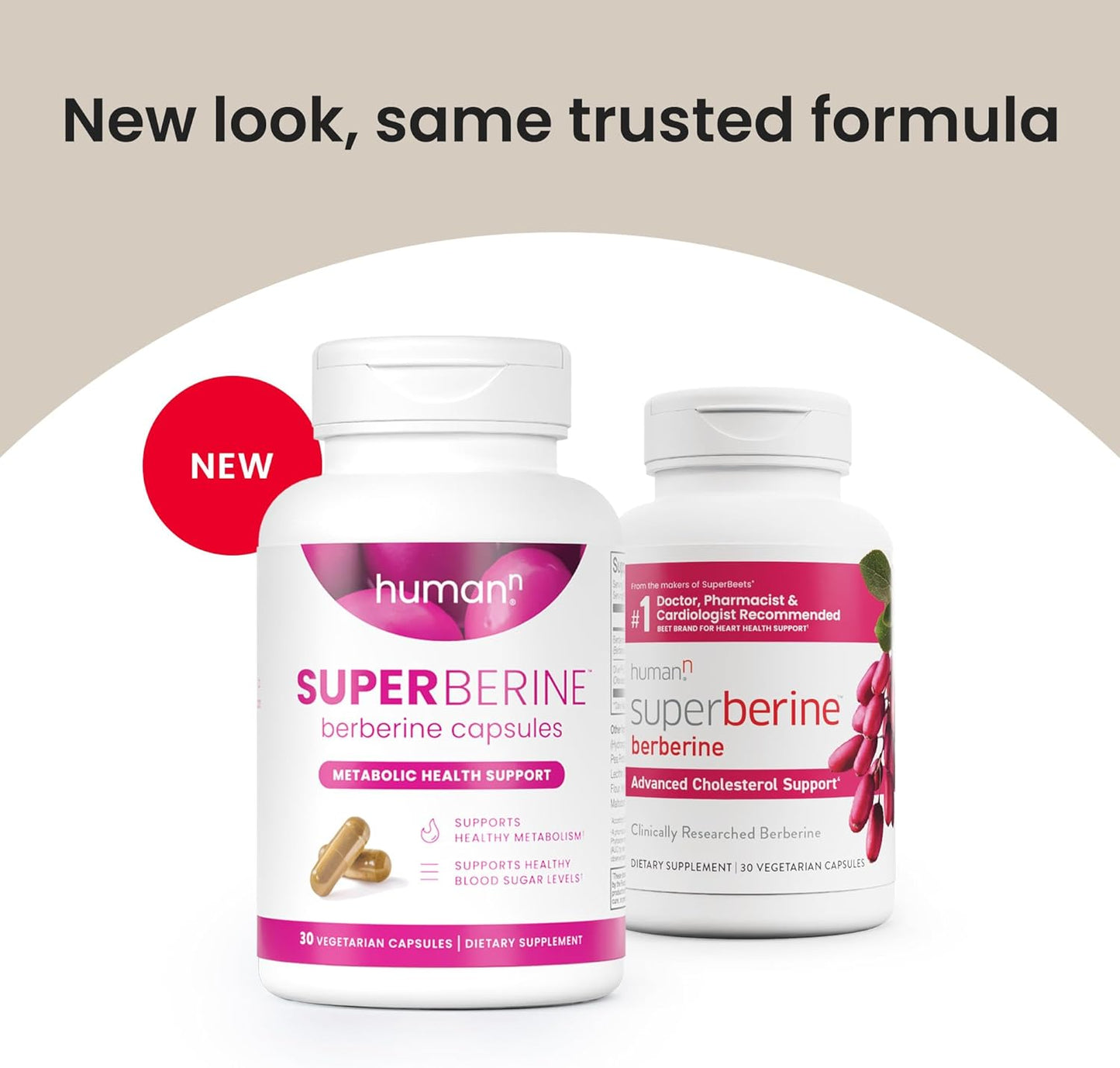 HumanN SuperBerine Berberine Supplement - Cholesterol & Metabolic Clinically Researched Support - High Absorbency Formula with Olive Leaf Extract - 30 Capsules - Nirvana Guru