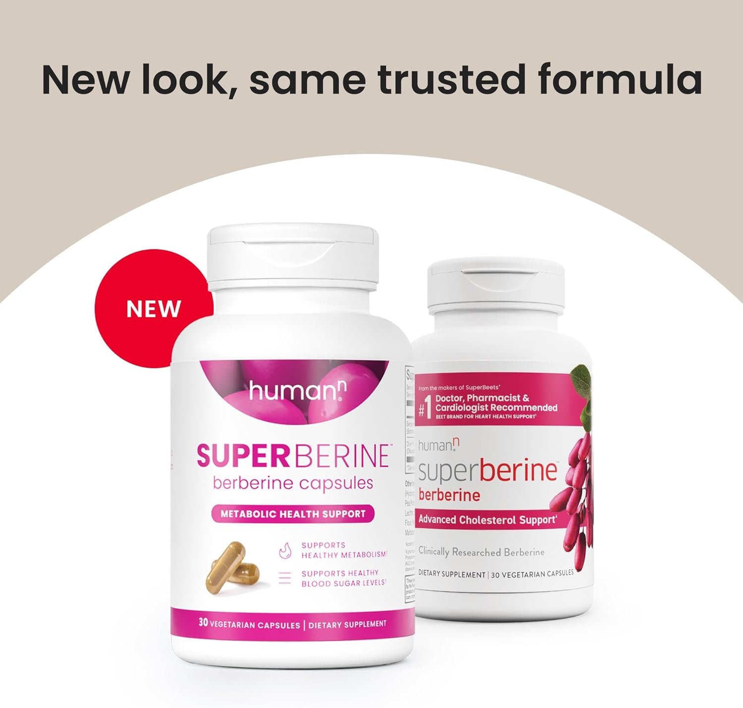 HumanN SuperBerine Berberine Supplement - Cholesterol & Metabolic Clinically Researched Support - High Absorbency Formula with Olive Leaf Extract - 30 Capsules - Nirvana Guru
