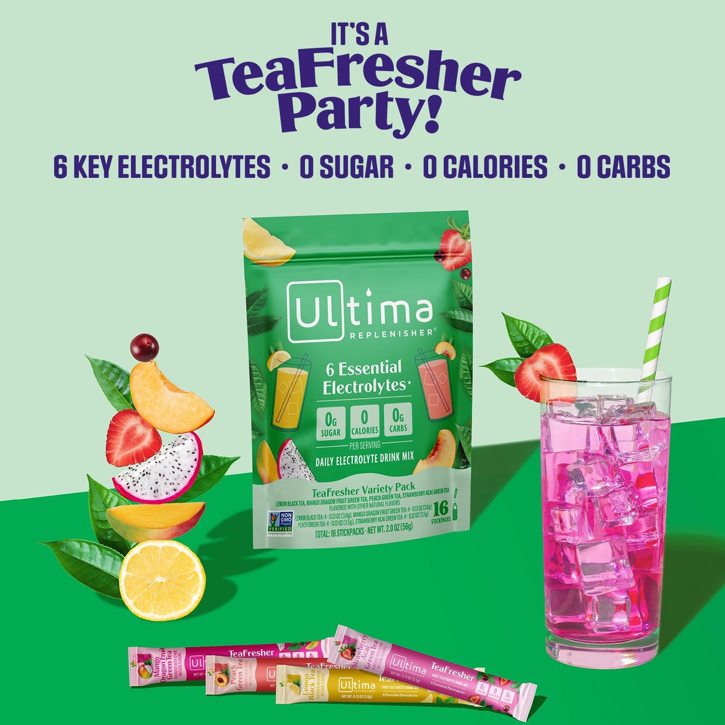 Ultima Replenisher Daily Electrolyte Powder Drink Mix – Sugar Free – Original Variety, 20 Stickpacks – Hydration Packets with 6 Electrolytes and Minerals – Keto Friendly, Vegan, Non-GMO - Nirvana Guru