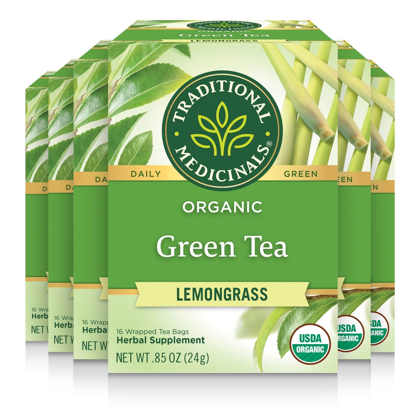 Traditional Medicinals Tea, Organic Green Tea Matcha, Genmaicha, Supports Health, 96 Tea Bags (6 Pack) - Nirvana Guru