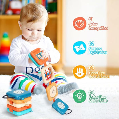 Busy Board for 1 Year Old, Travel Toys for Toddler 1-3, Montessori Busy Board Busy Cube, Toys Gifts for 1 Year Old Boy Girl nirvanaguru