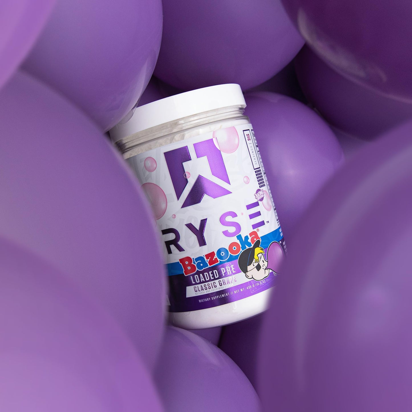 RYSE Loaded Pre Workout Powder - Ring Pop Cherry - Daily Pre-Workout for Men & Women with 325mg Caffeine, Beta Alanine, and Citrulline for Pump, Focus, and Energy - 30 Servings Nirvana Guru