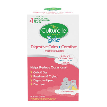Culturelle Baby Digestive Calm & Comfort Probiotic (Age 0-12 Mos) 8.5Ml, Helps Periodic Colic, Gas, Fussiness, Crying & Digestive Upset In Infants & Newborns, Vegan Non-Gmo Gluten-Free, 1 Mos. Supply Nirvana Guru