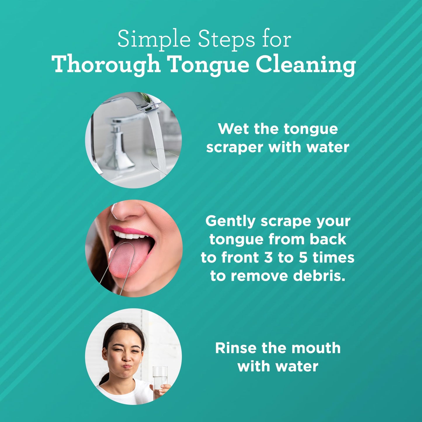 GuruNanda Tongue Scraper for Adults (2 Pack) with Travel Case, 420 Medical-Grade 100% Stainless Steel Tongue Cleaner, Aids in Fresh Breath & Oral Care Nirvana Guru