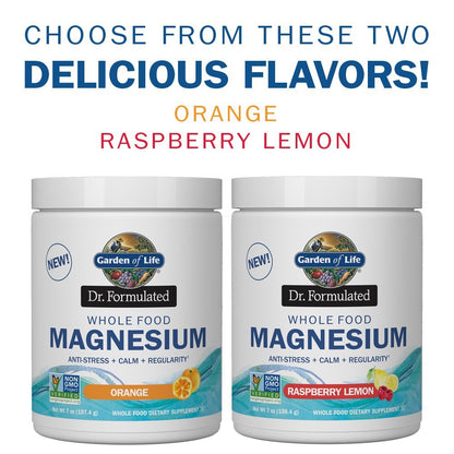 Garden of Life Whole Food Magnesium Powder, 421.5g - Raspberry Lemon, Vegan, Gluten & Sugar Free - Nirvana Guru