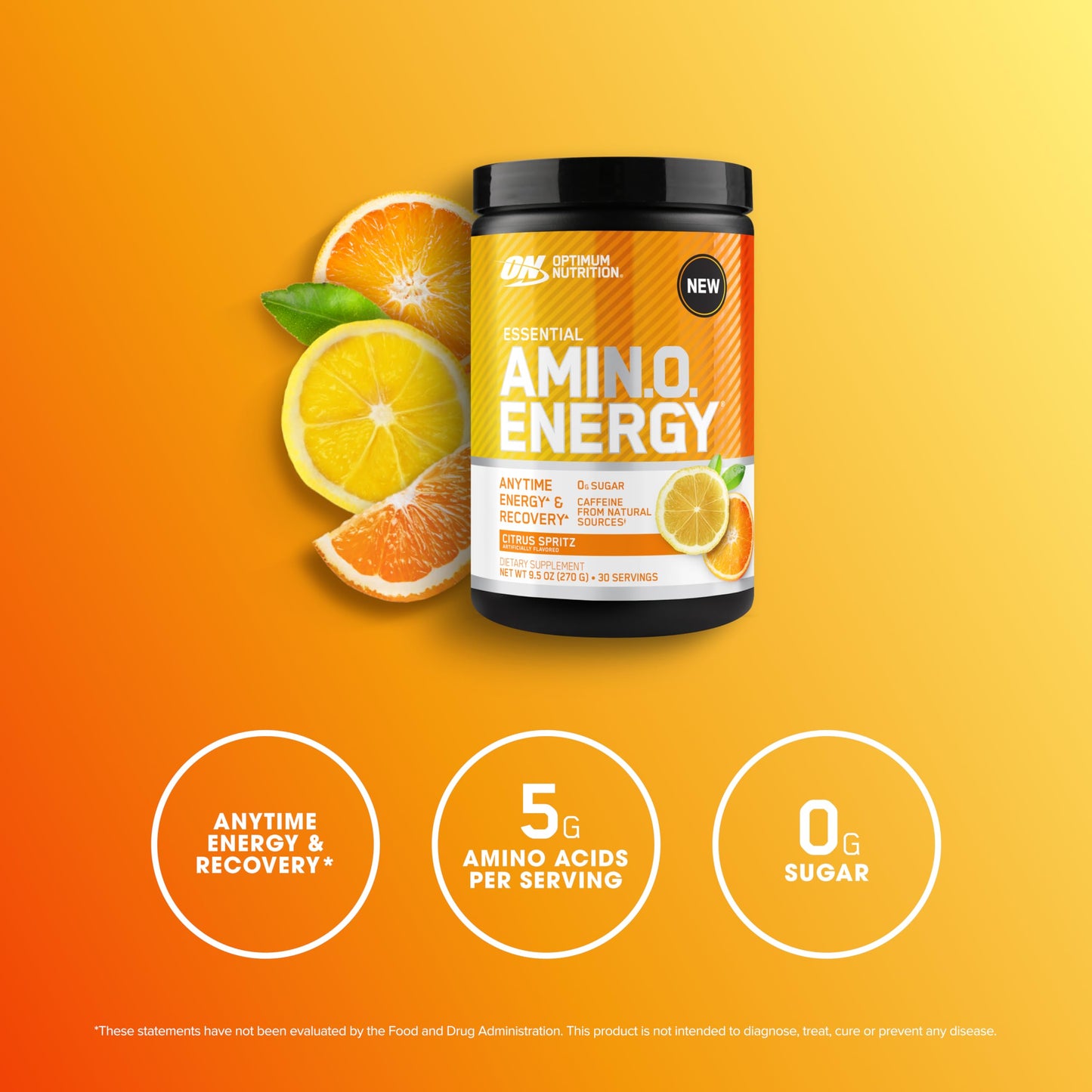 Optimum Nutrition Amino Energy - Pre Workout with Green Tea, BCAA, Amino Acids, Keto Friendly, Green Coffee Extract, Energy Powder - Concord Grape, 65 Servings (Packaging May Vary)