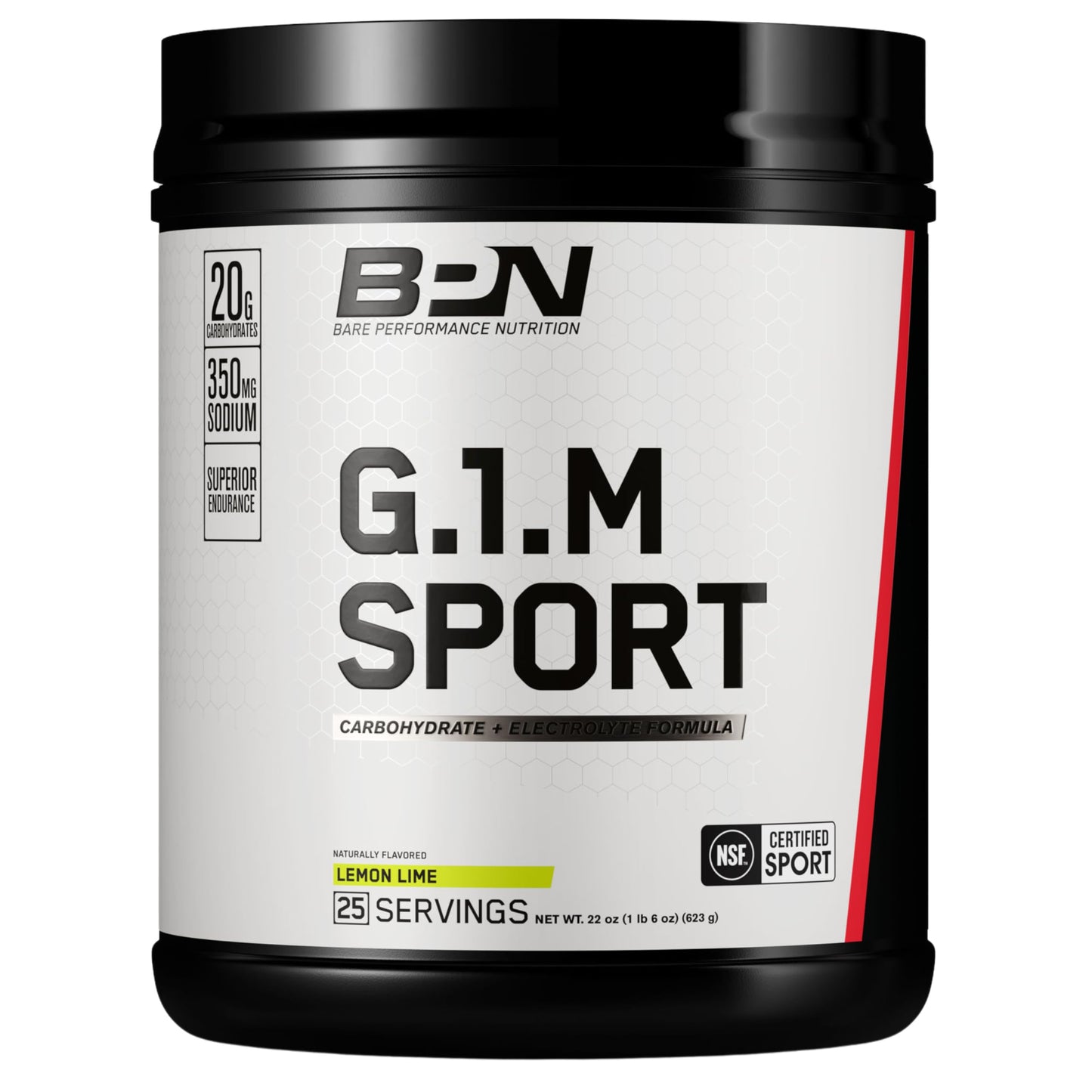 BARE PERFORMANCE NUTRITION, BPN G.1.M Go One More Sport, Endurance Training Fuel, Superior Carbohydrate & Electrolytes Powder Formula, Reduce Fatigue, Lemon Lime, 25 Servings