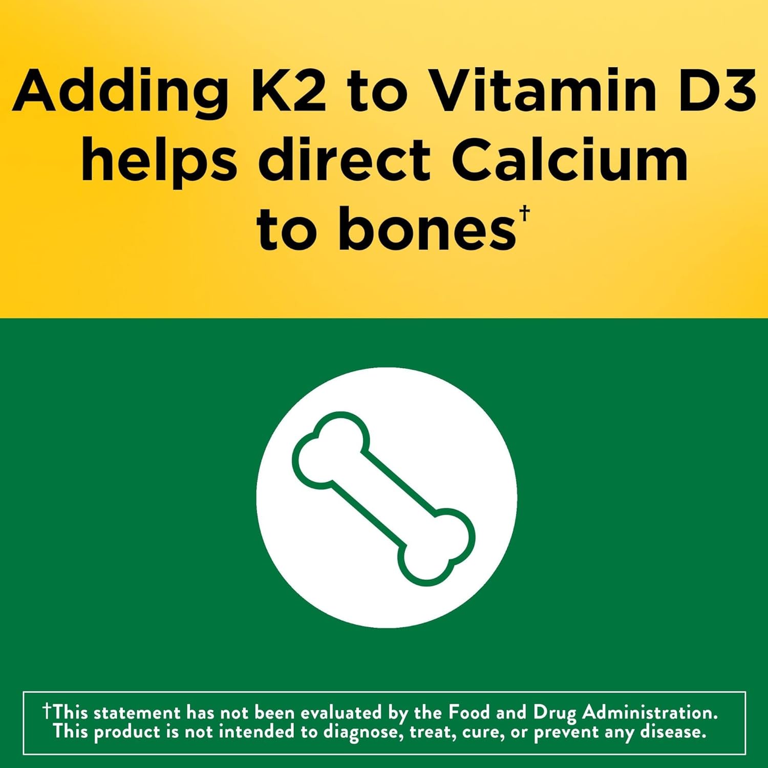 Nature Made Vitamin D3 K2, 5000 IU (125 mcg) Vitamin D, Dietary Supplement for Bone, Teeth, Muscle and Immune Health Support, 30 Softgels, 30 Day Supply - Nirvana Guru