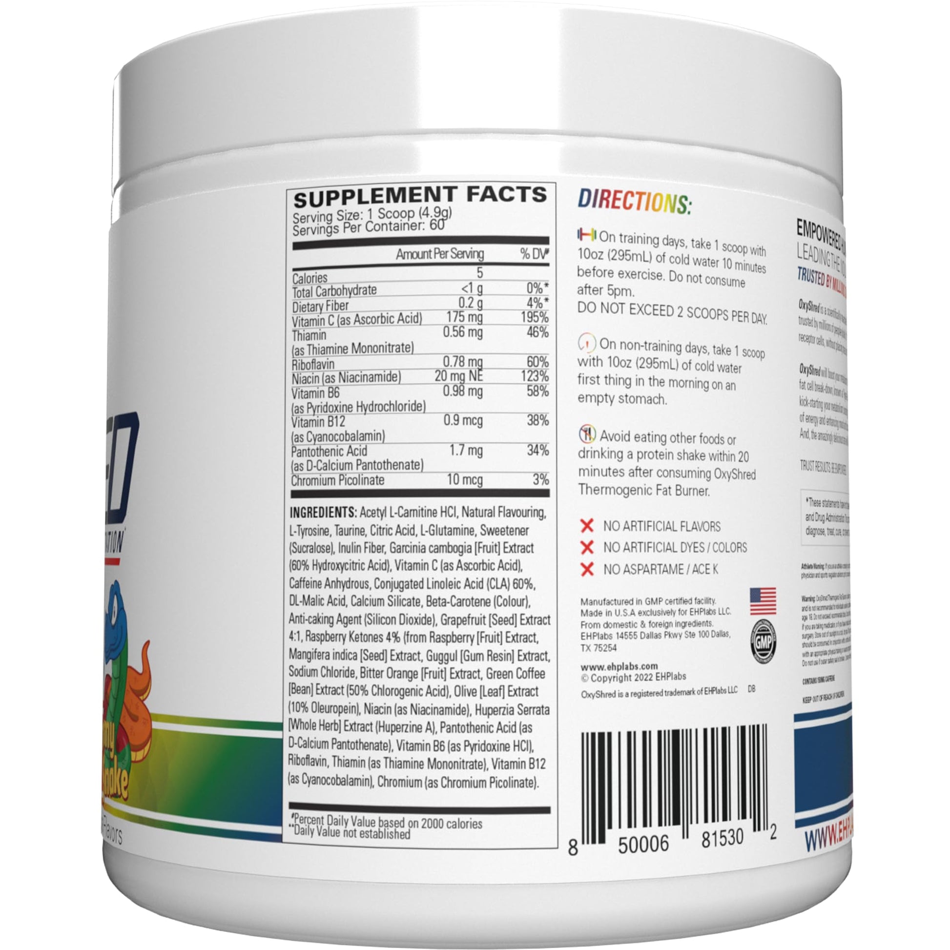 EHP Labs OxyShred Pre Workout Powder - Preworkout Powder with L Glutamine & Acetyl L Carnitine, Energy Boost Drink - Mango, 60 Servings Nirvana Guru